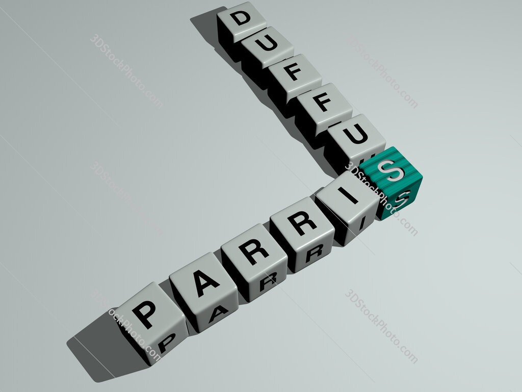 Parris Duffus crossword by cubic dice letters