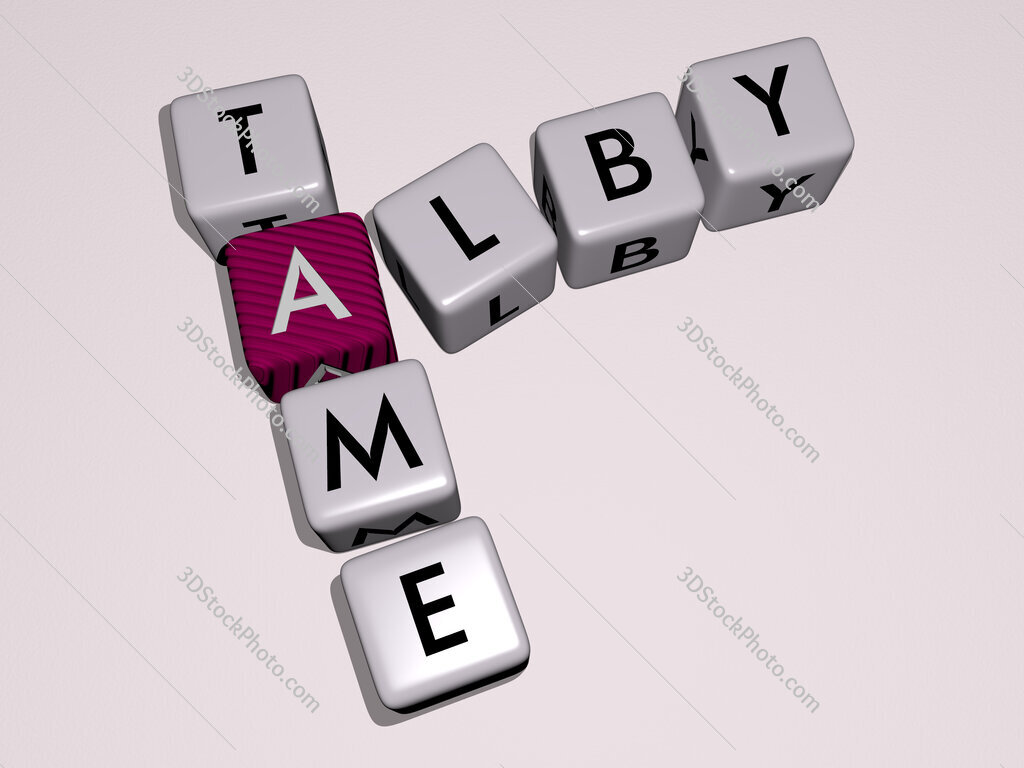 Alby Tame crossword by cubic dice letters