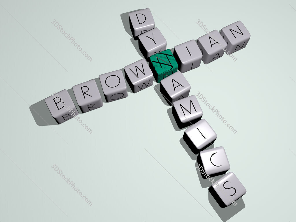 Brownian dynamics crossword by cubic dice letters