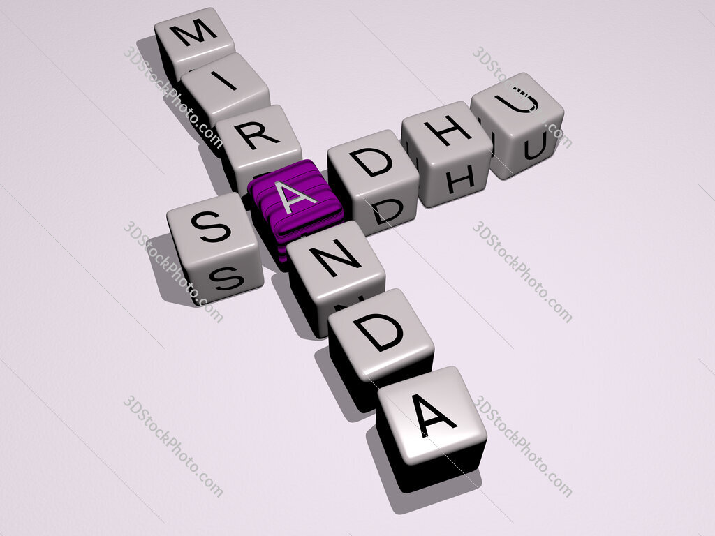 Sadhu Miranda crossword by cubic dice letters