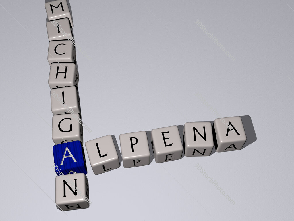 Alpena Michigan crossword by cubic dice letters