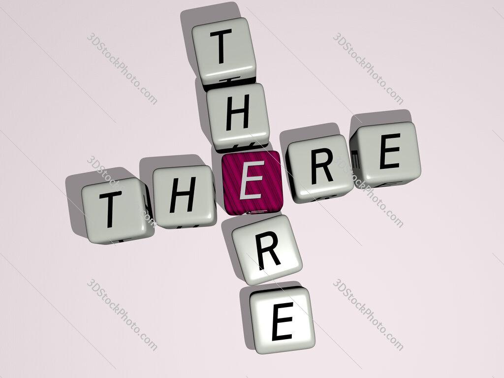 There There Crossword By Cubic Dice Letters 3dstockphoto