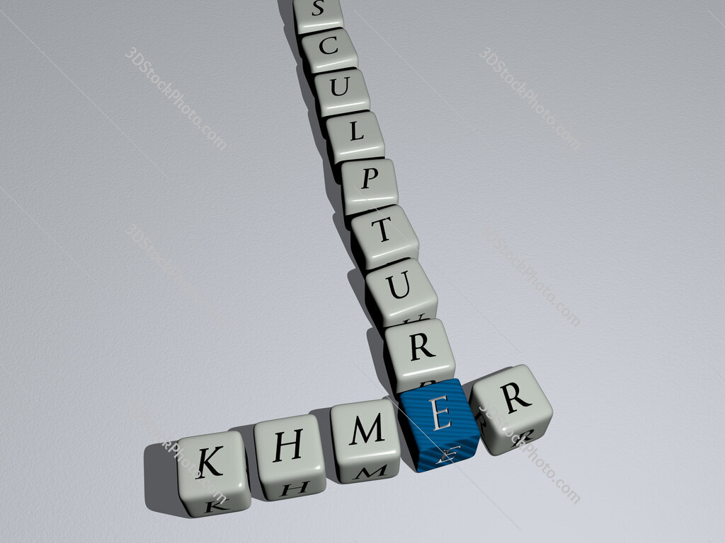 Khmer sculpture crossword by cubic dice letters