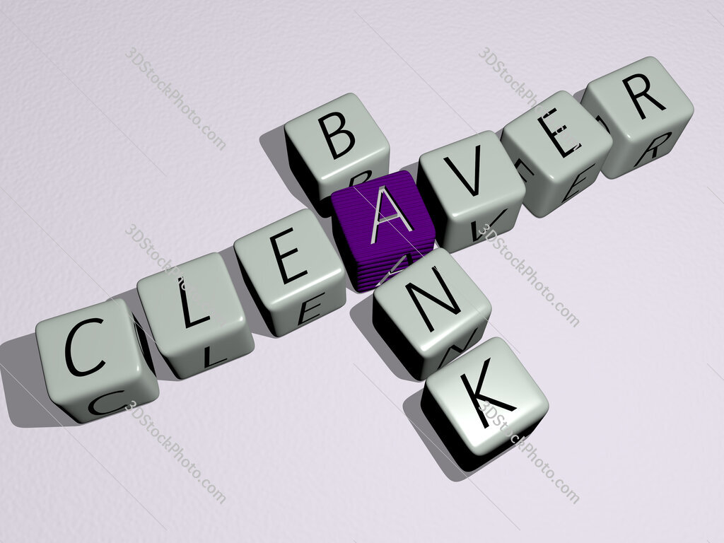 Cleaver Bank crossword by cubic dice letters