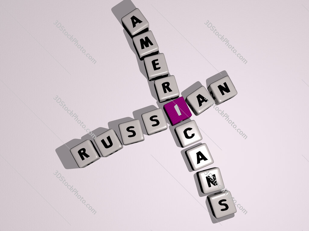 Russian Americans crossword by cubic dice letters