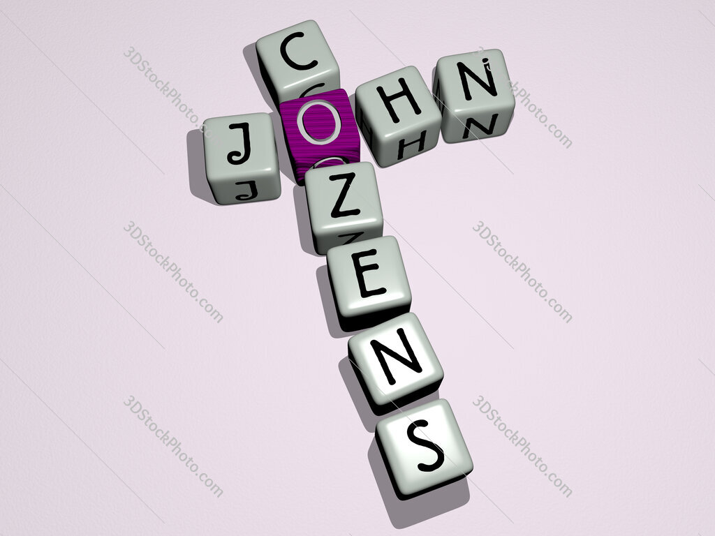John Cozens crossword by cubic dice letters