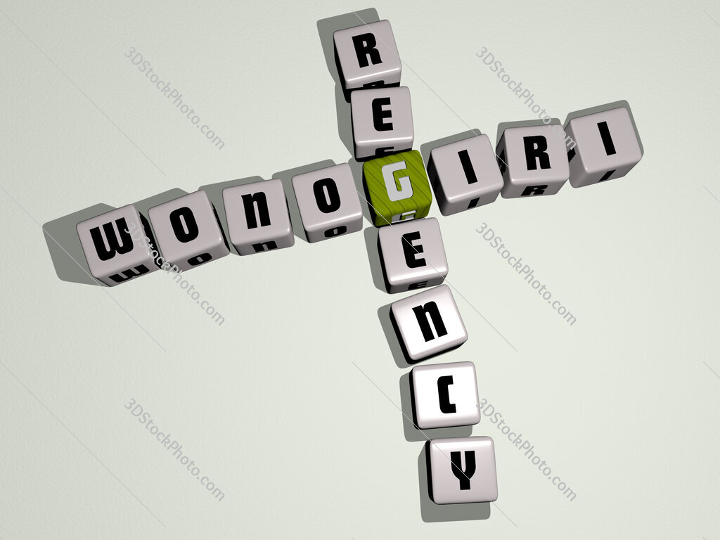 Wonogiri Regency crossword by cubic dice letters