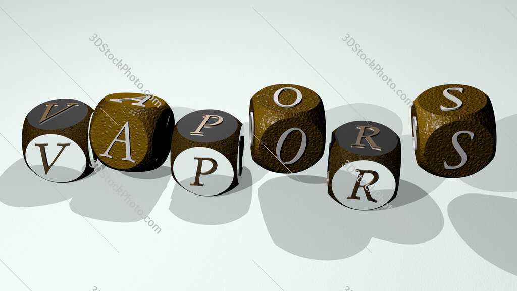 Vapors text by dancing dice letters