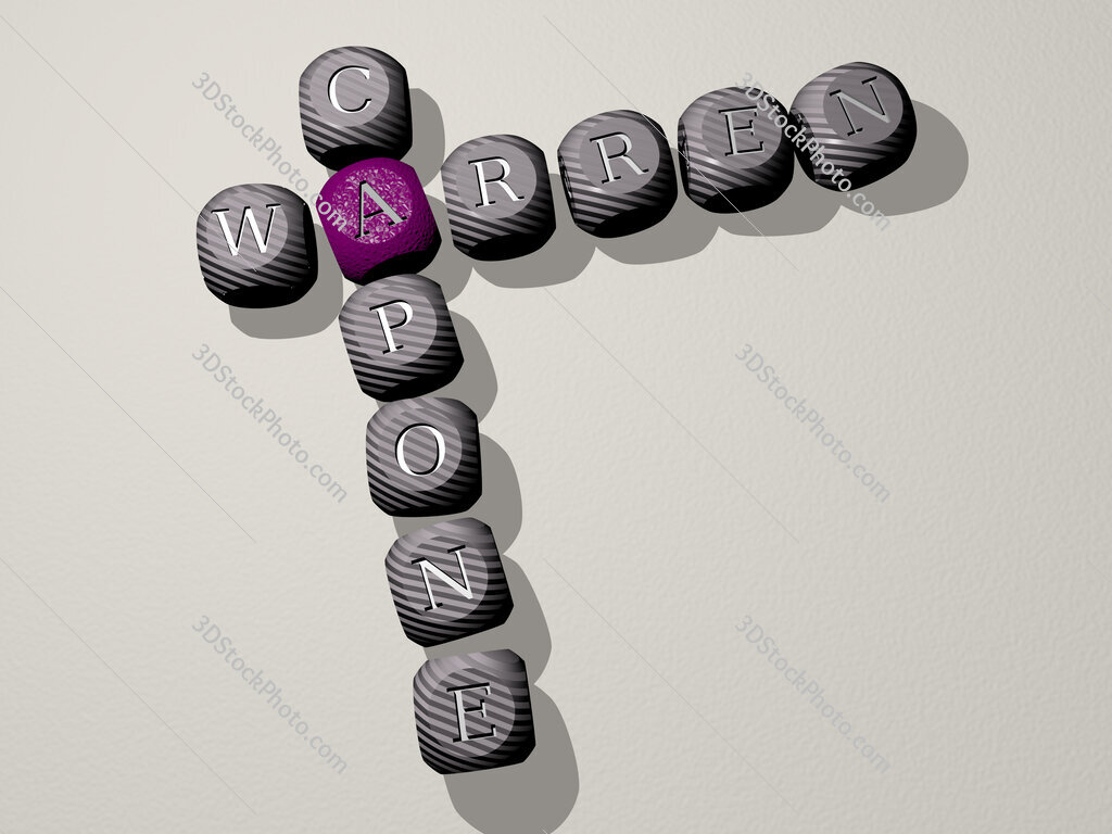 Warren Capone crossword of dice letters in color