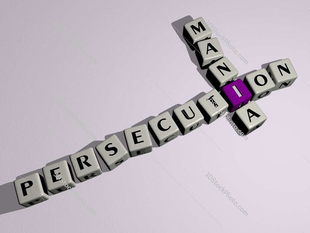 Persecution Mania crossword by cubic dice letters