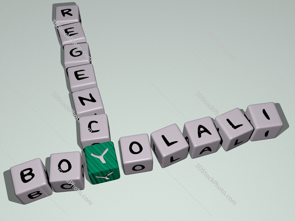 Boyolali Regency crossword by cubic dice letters