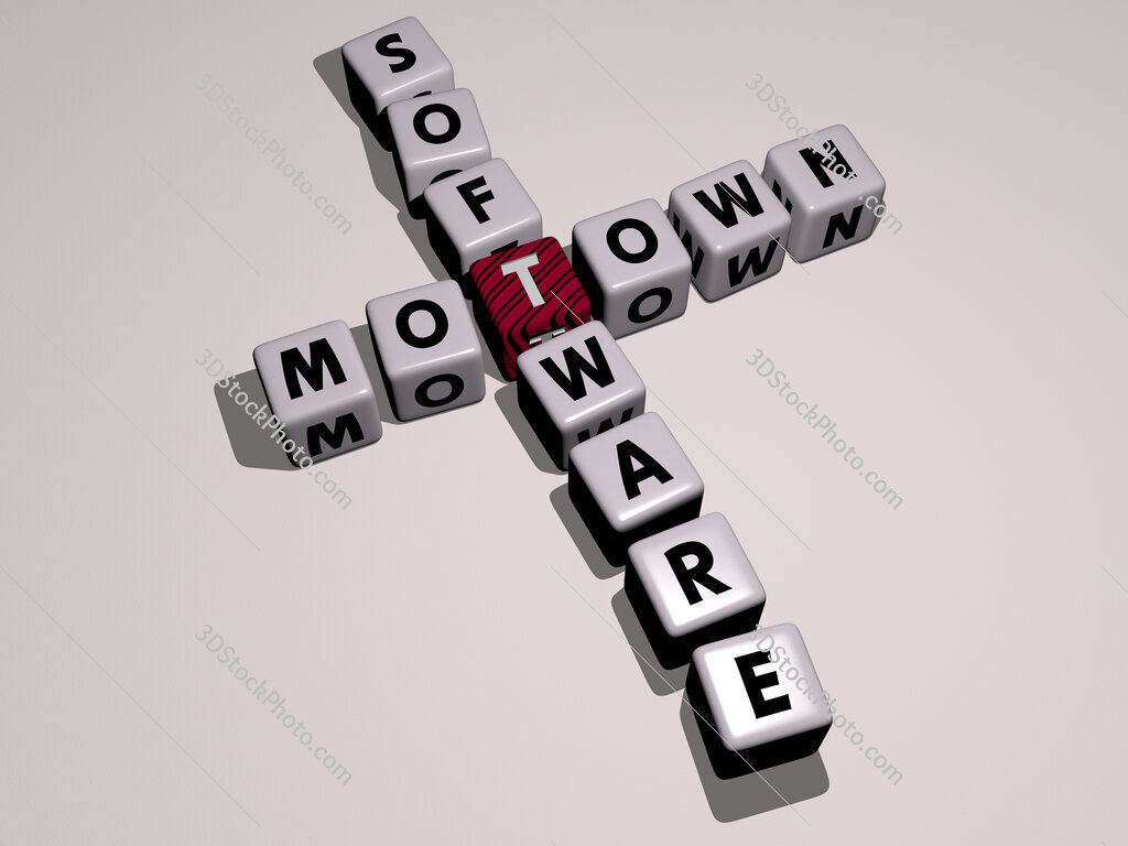 Motown Software crossword by cubic dice letters