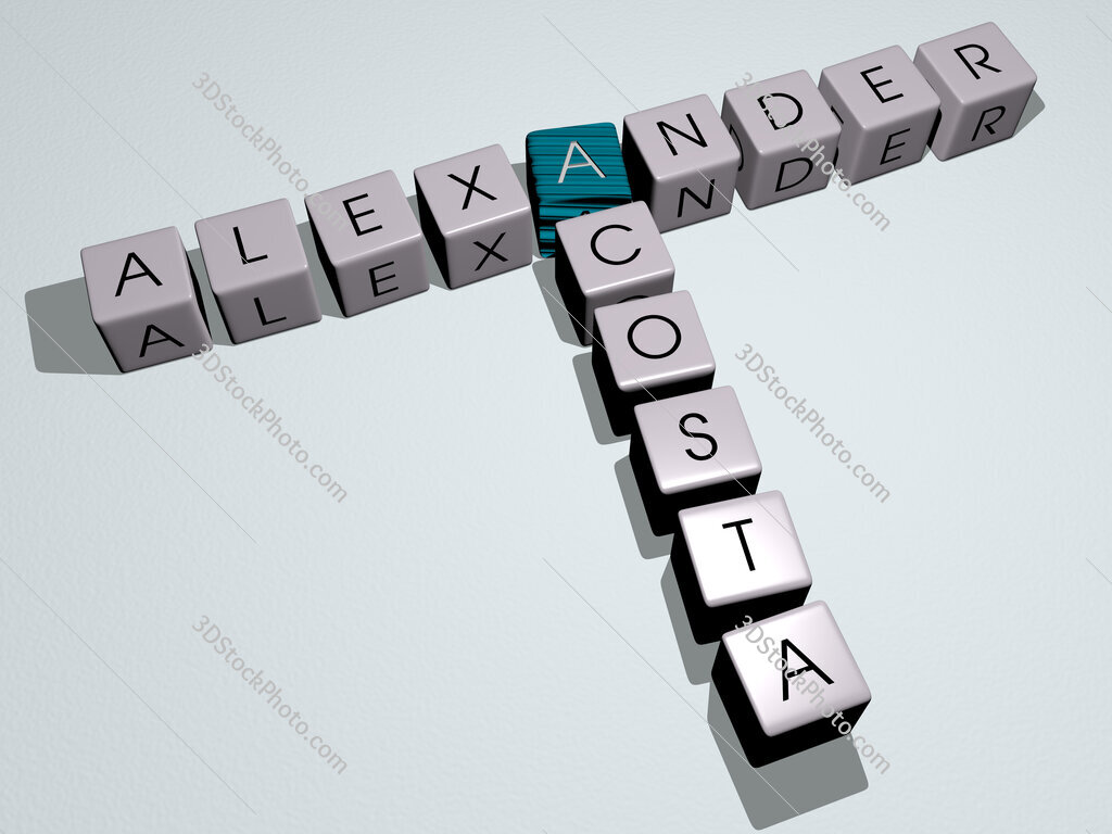 Alexander Acosta crossword by cubic dice letters