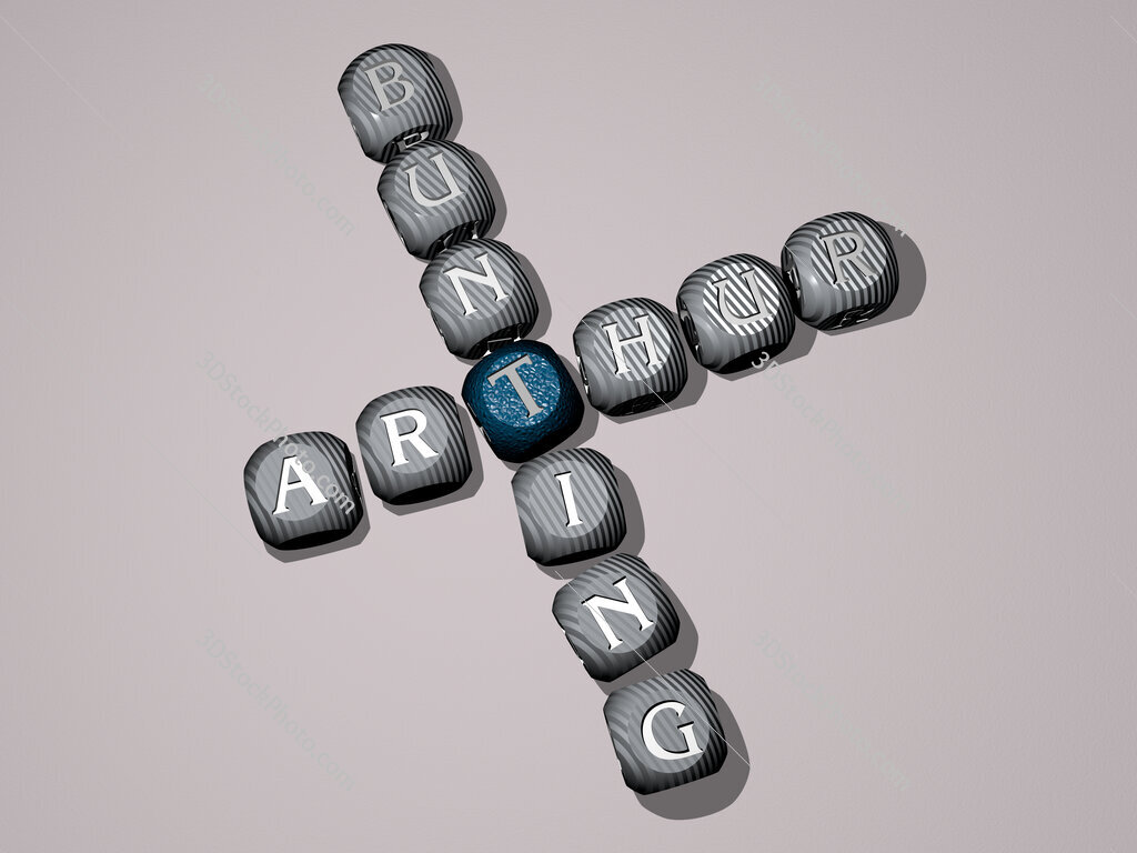 Arthur Bunting crossword of dice letters in color