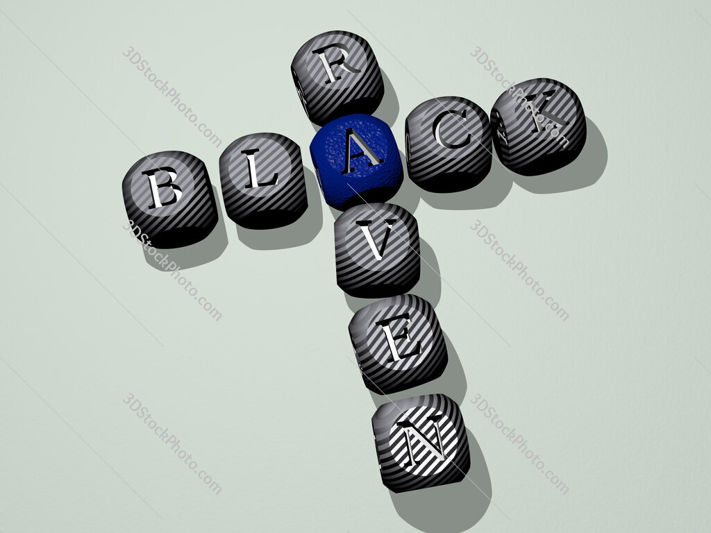 Black Raven crossword of dice letters in color