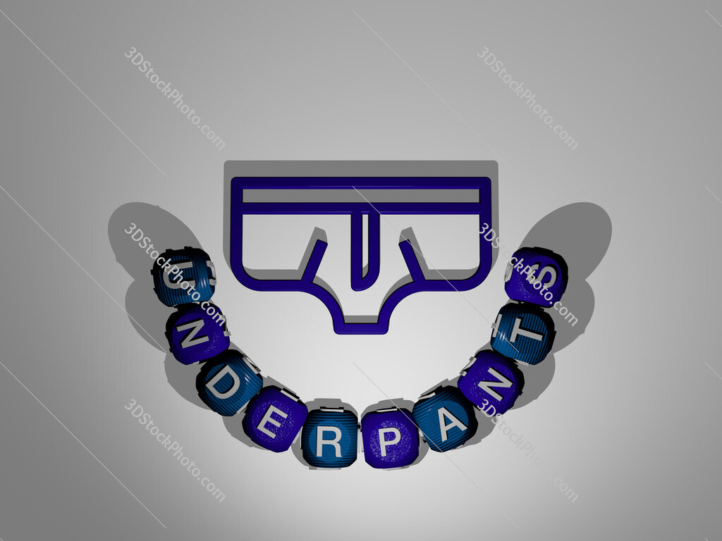 underpants text around the 3D icon
