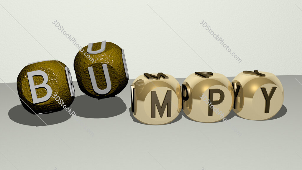 bumpy dancing cubic letters