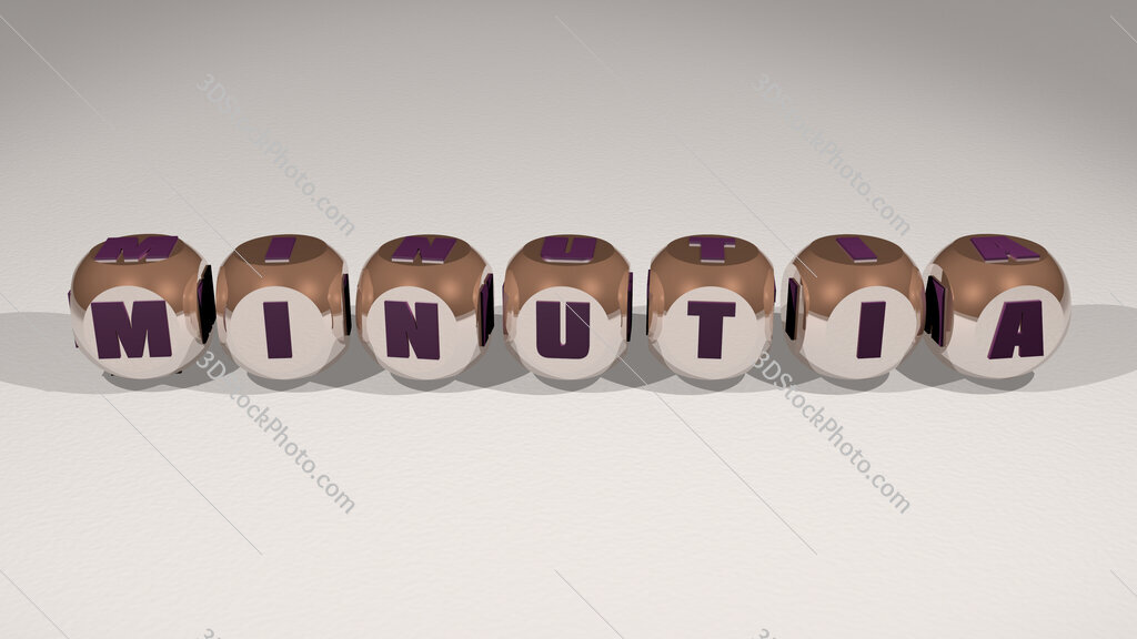 minutia text of cubic individual letters