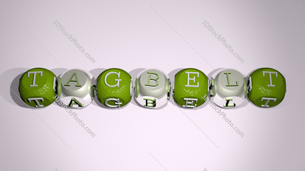 tagbelt text of cubic individual letters