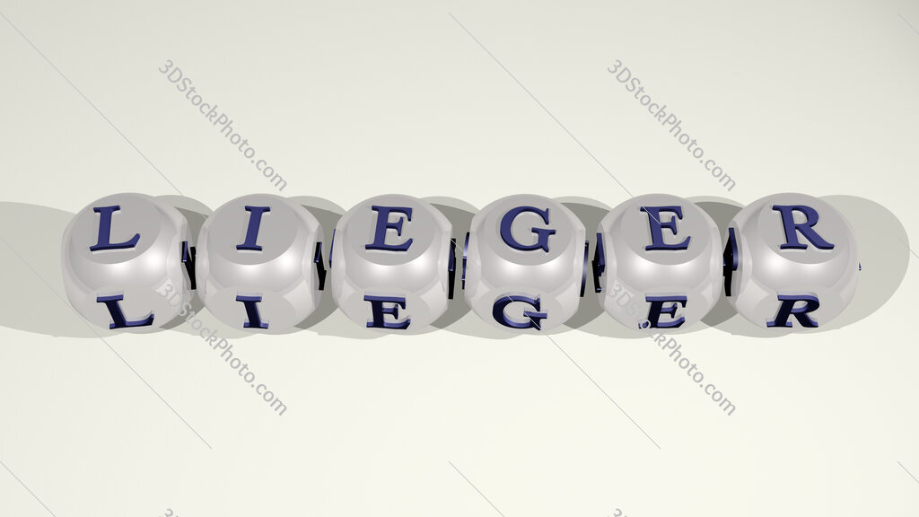 lieger text of cubic individual letters