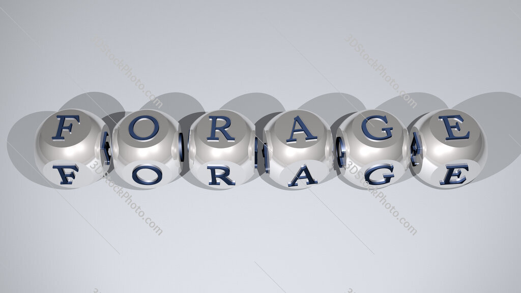 forage text of cubic individual letters