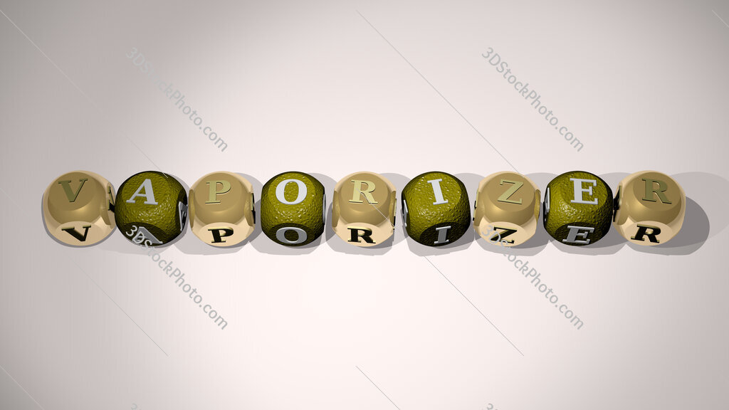 vaporizer text of cubic individual letters
