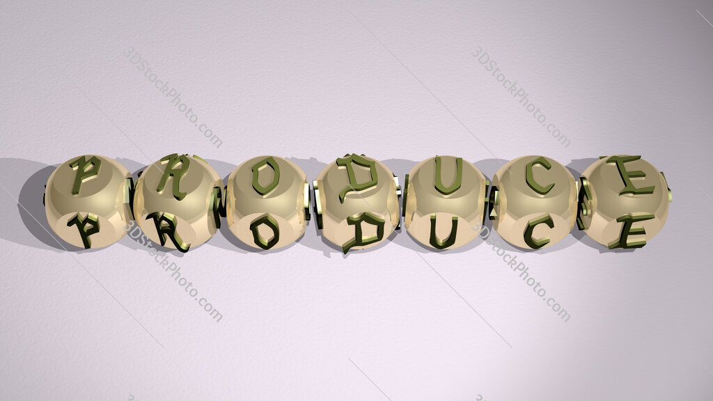produce text of cubic individual letters