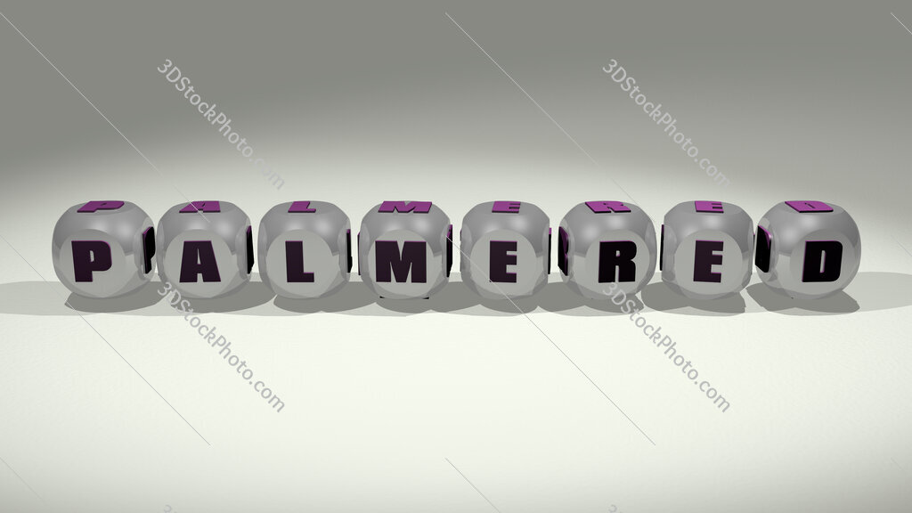 palmered text of cubic individual letters