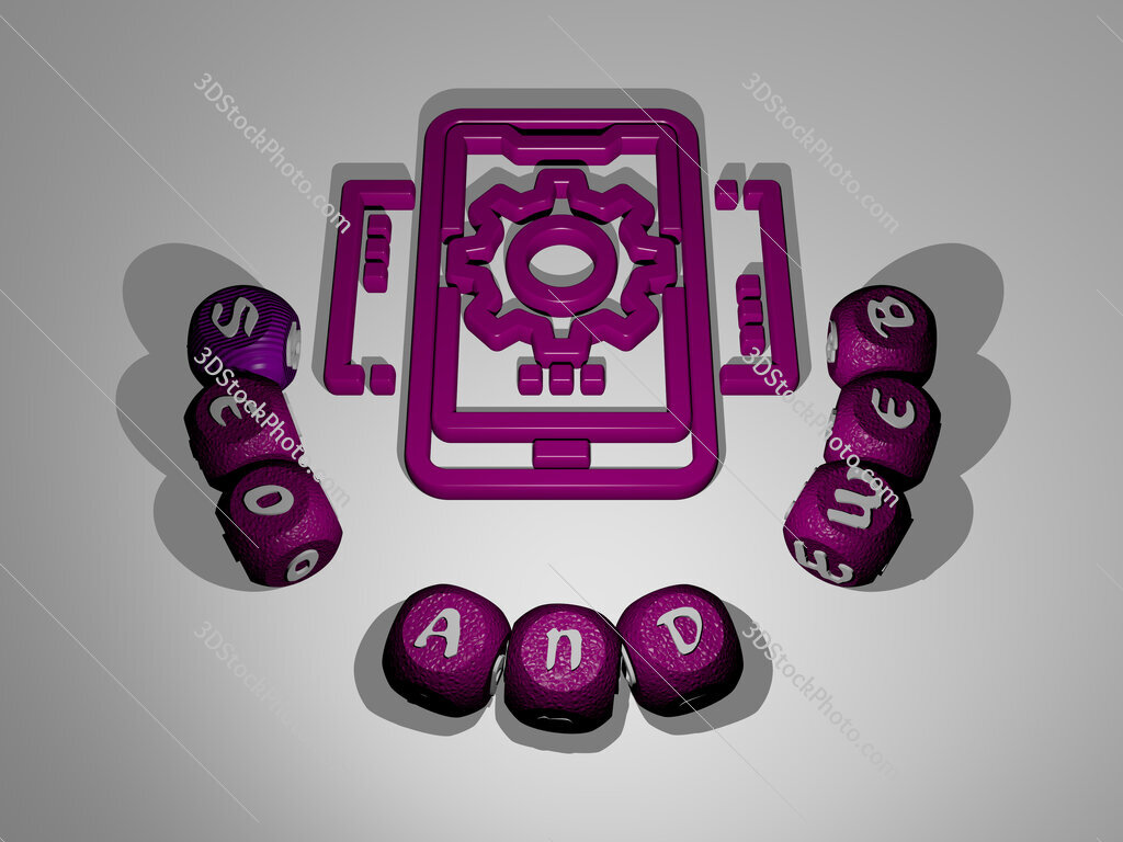 seo-and-web text around the 3D icon