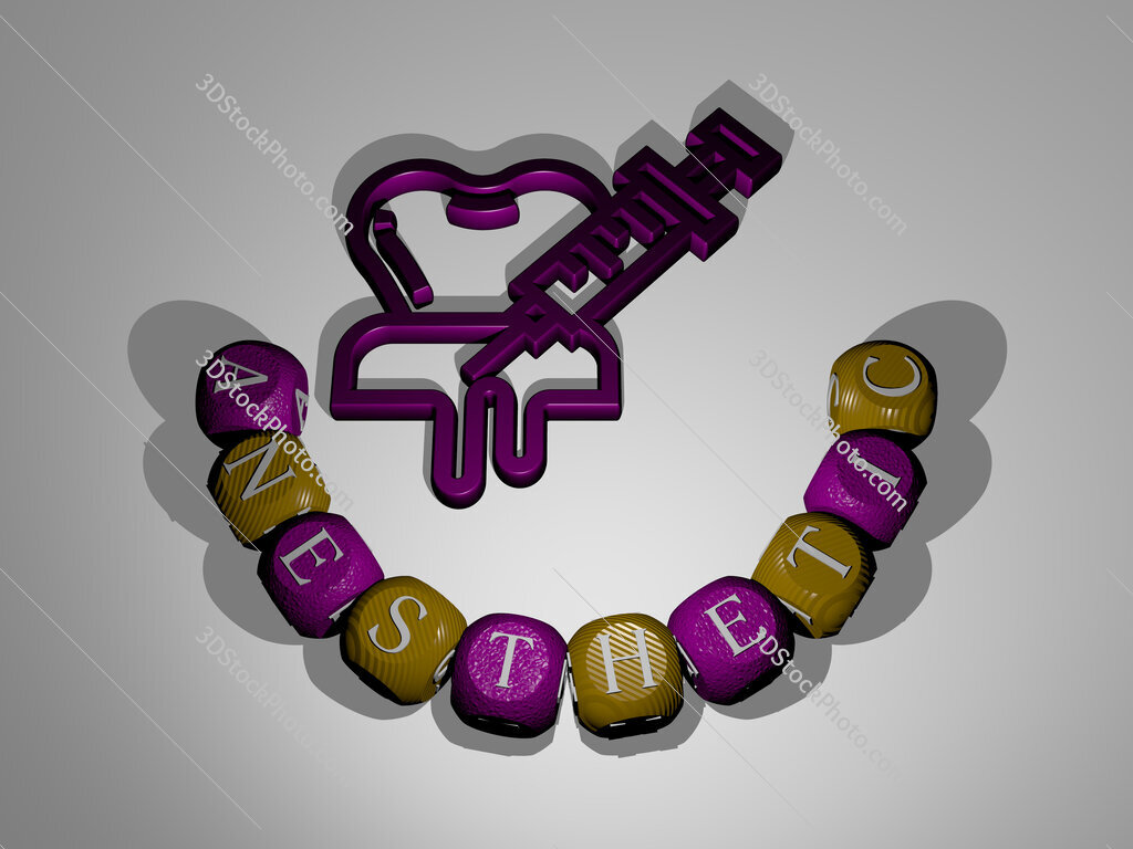 anesthetic text around the 3D icon