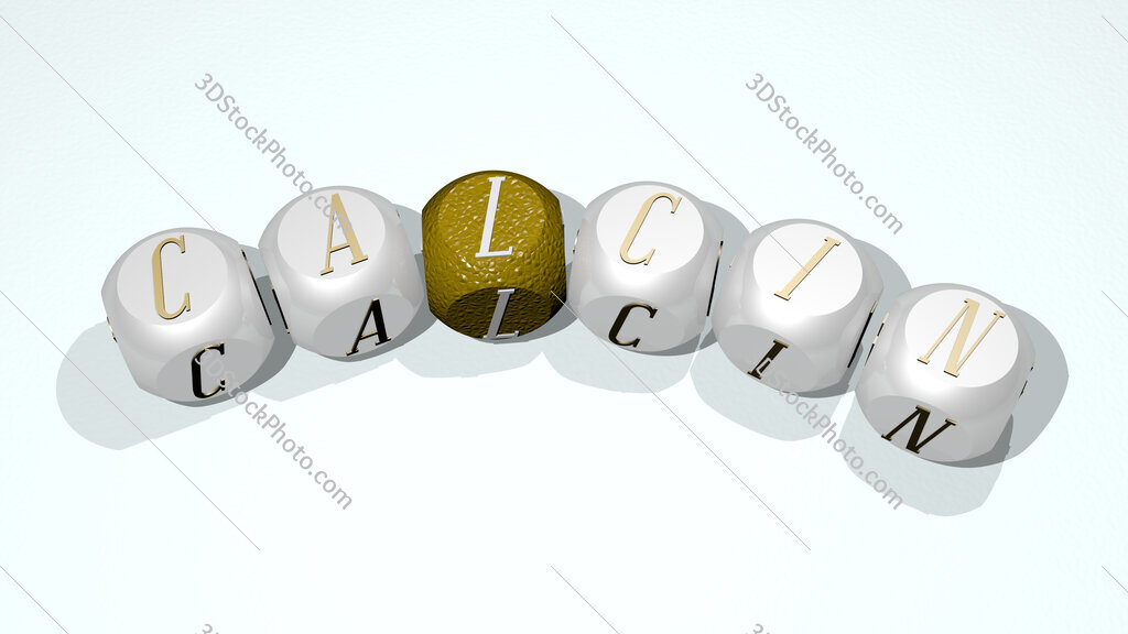 Calcin text of dice letters with curvature