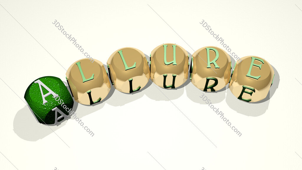 Allure text of dice letters with curvature