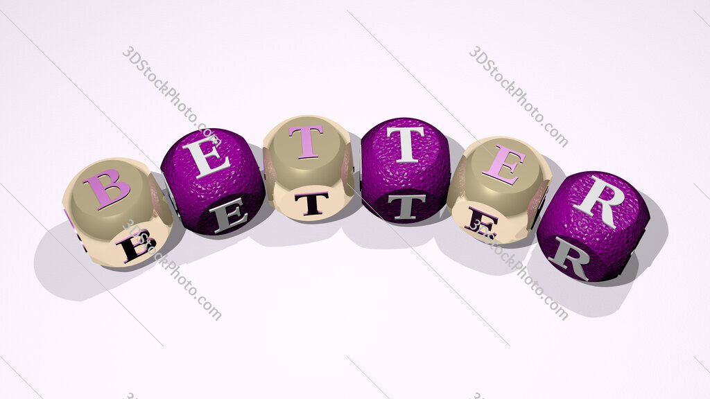 Better text of dice letters with curvature