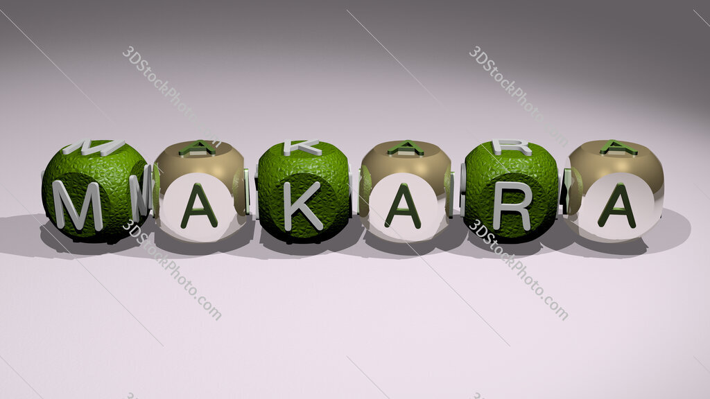 Makara text of cubic individual letters