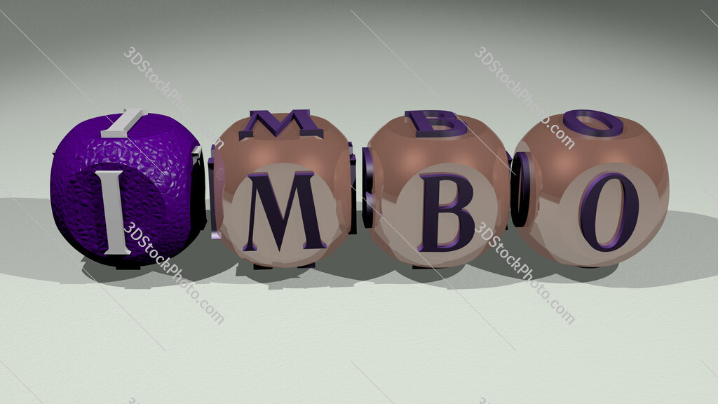 Imbo text of cubic individual letters
