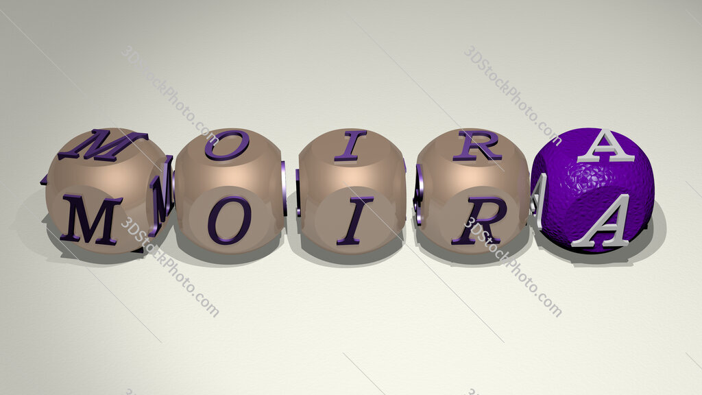 Moira text of cubic individual letters