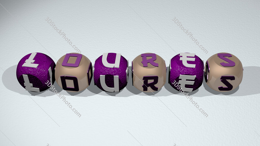 Loures text of cubic individual letters