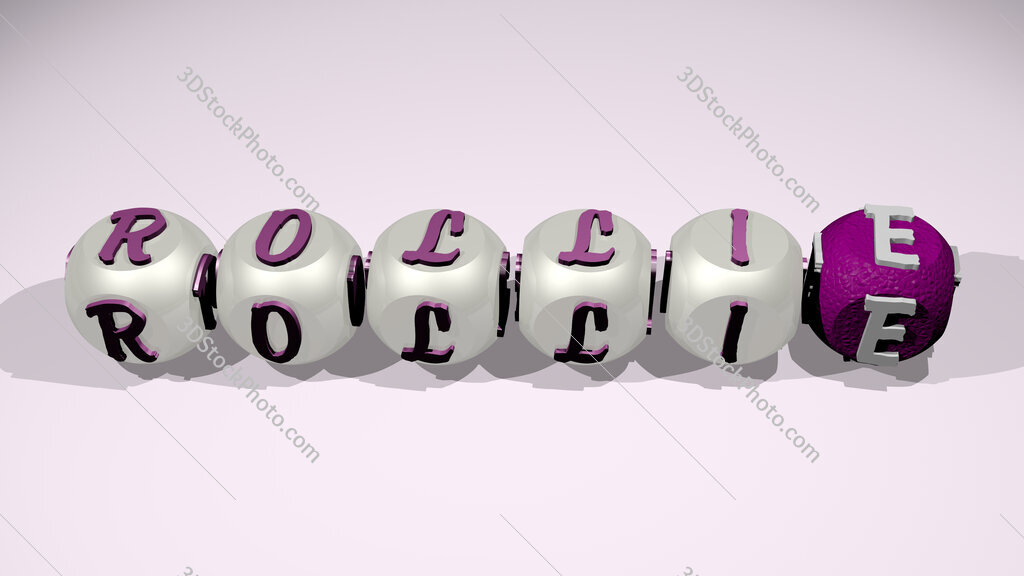 Rollie text of cubic individual letters