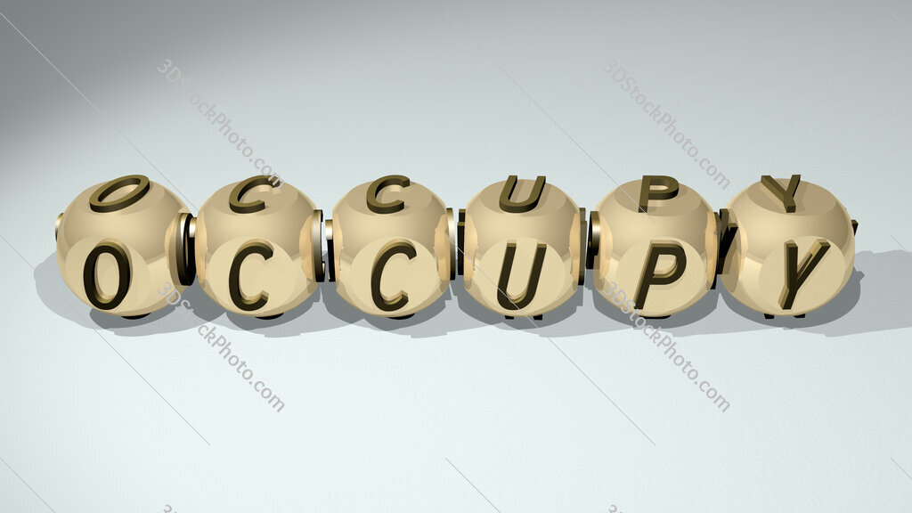 Occupy text of cubic individual letters