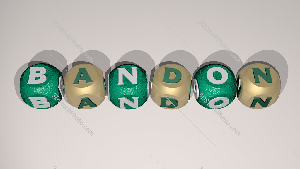 Bandon text of cubic individual letters