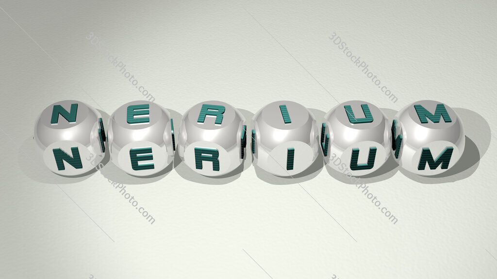 Nerium text of cubic individual letters