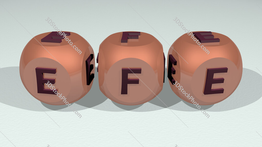 Efe text of cubic individual letters
