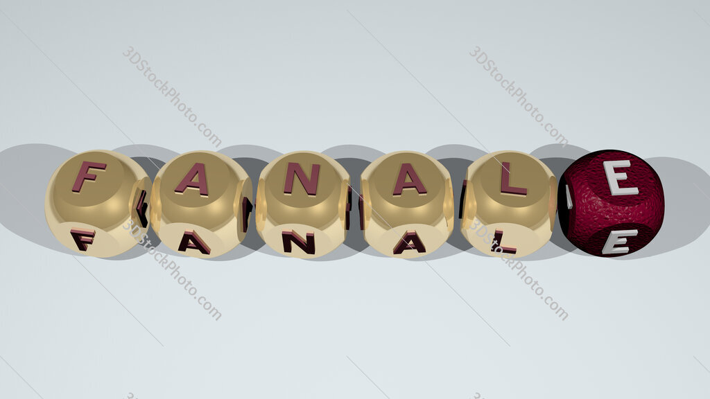 Fanale text of cubic individual letters