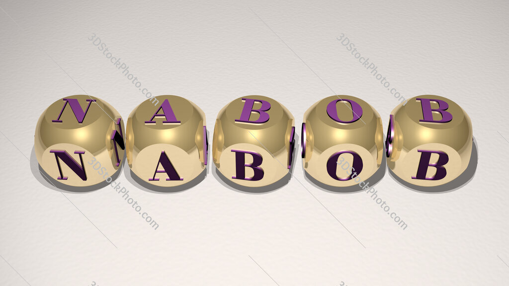 Nabob text of cubic individual letters