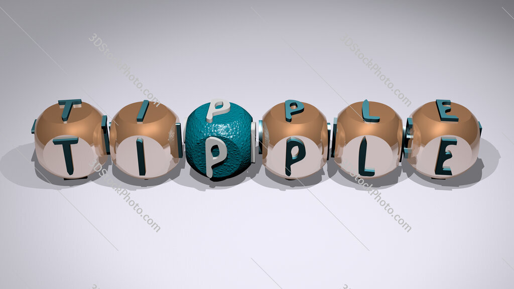 tipple text of cubic individual letters