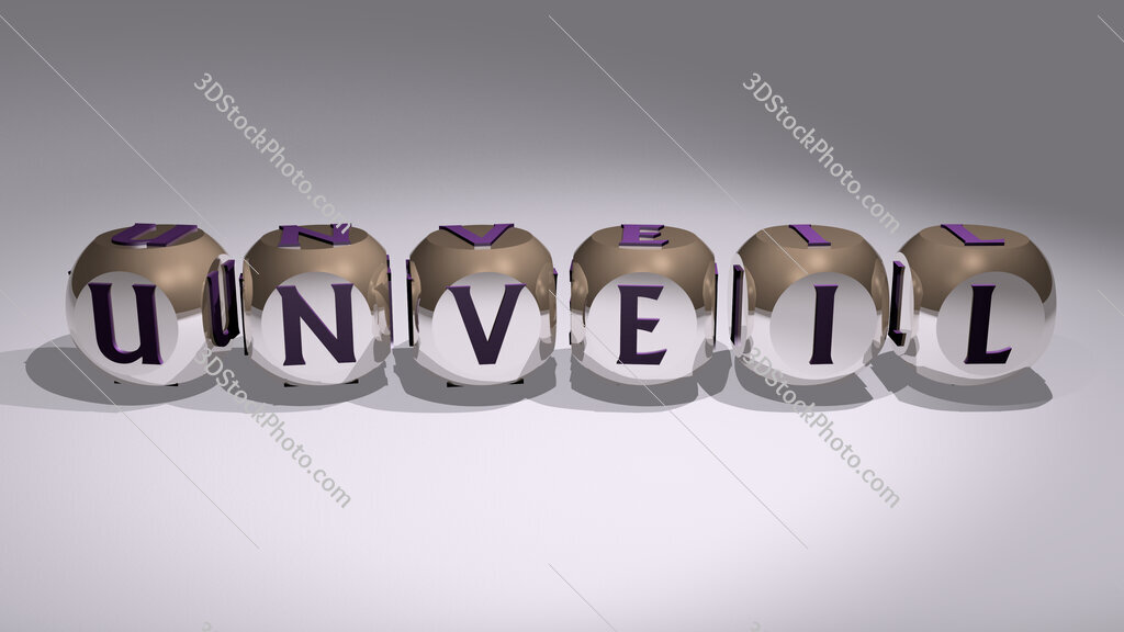 Unveil text of cubic individual letters