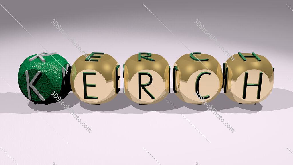 Kerch text of cubic individual letters