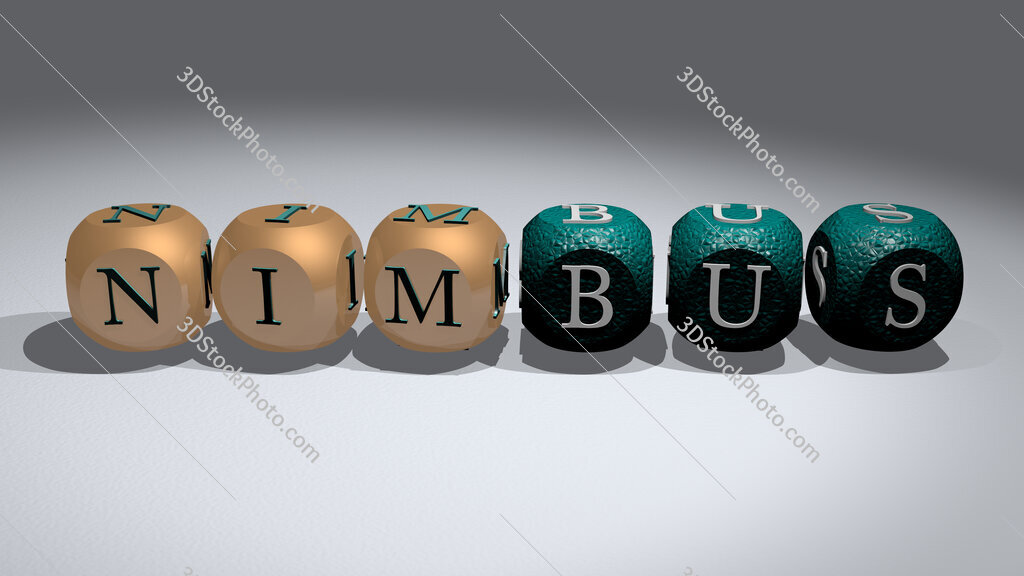 Nimbus text of cubic individual letters