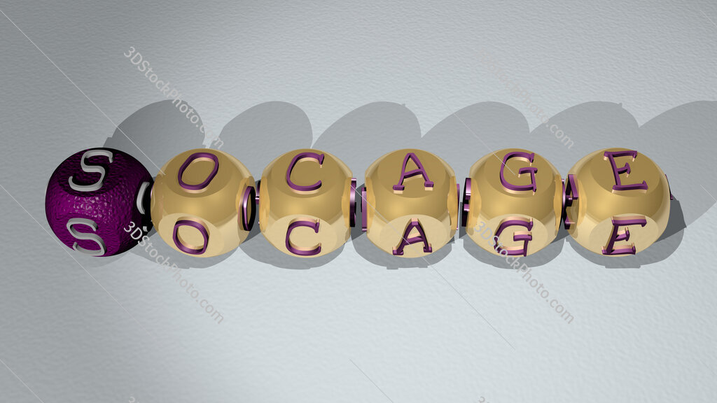 socage text of cubic individual letters