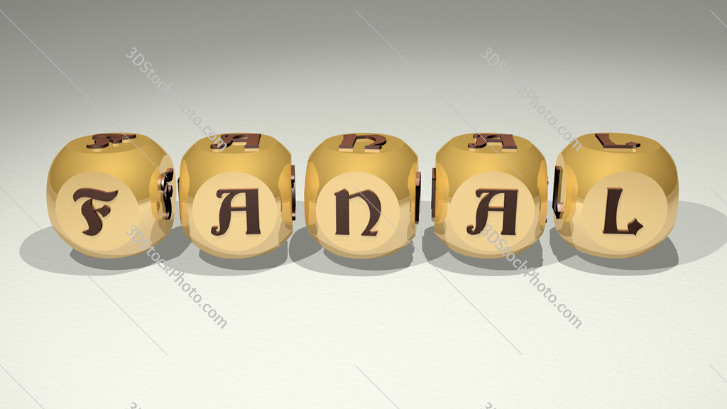 fanal text of cubic individual letters